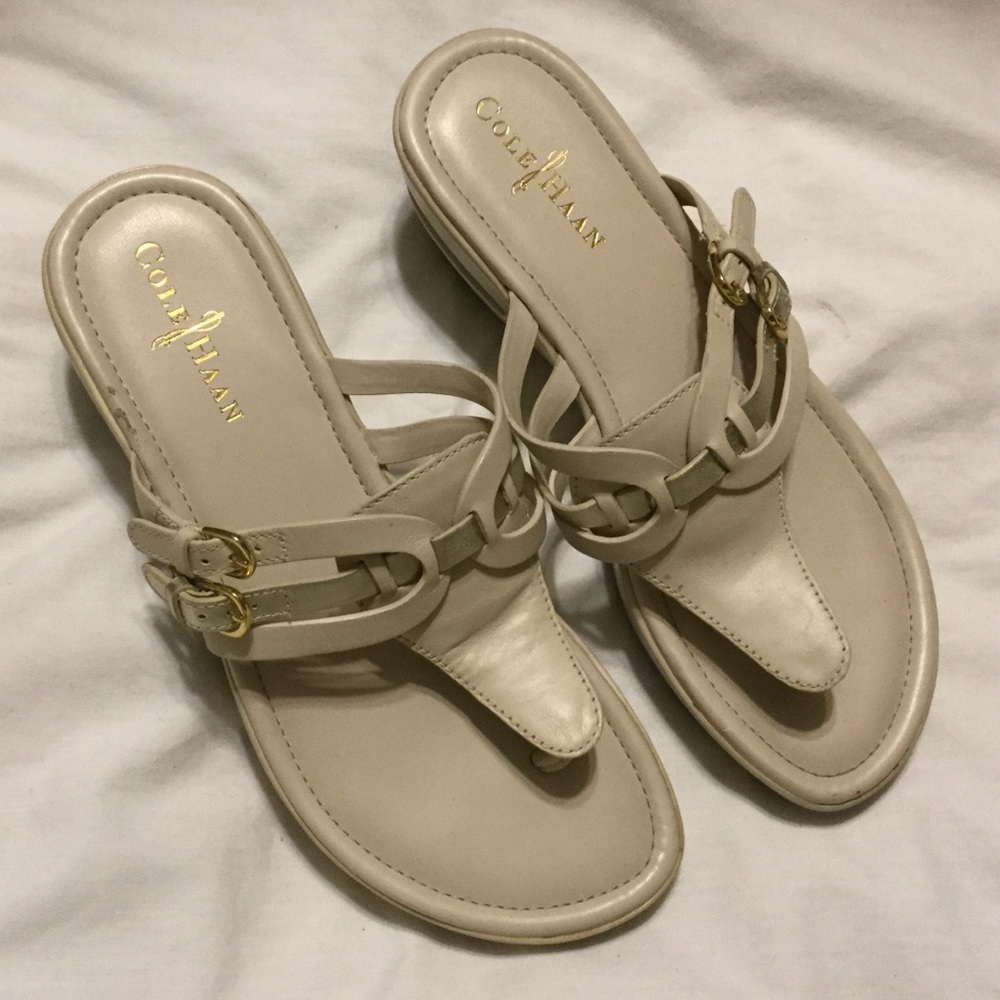 Cole Haan cream sandals